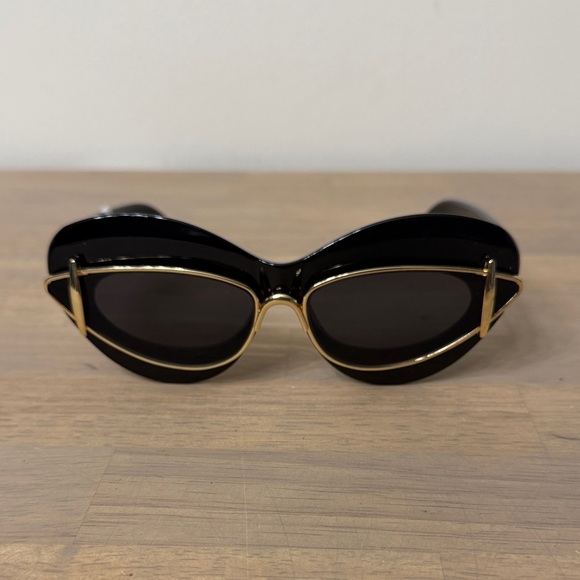 Anthropologie Accessories - Anthropologie Black and Gold Cat-Eye Sunglasses